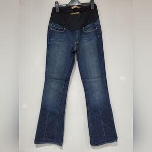 PAIGE-Maternity Designer Flare Blue Jeans-Denim size 27 pull on